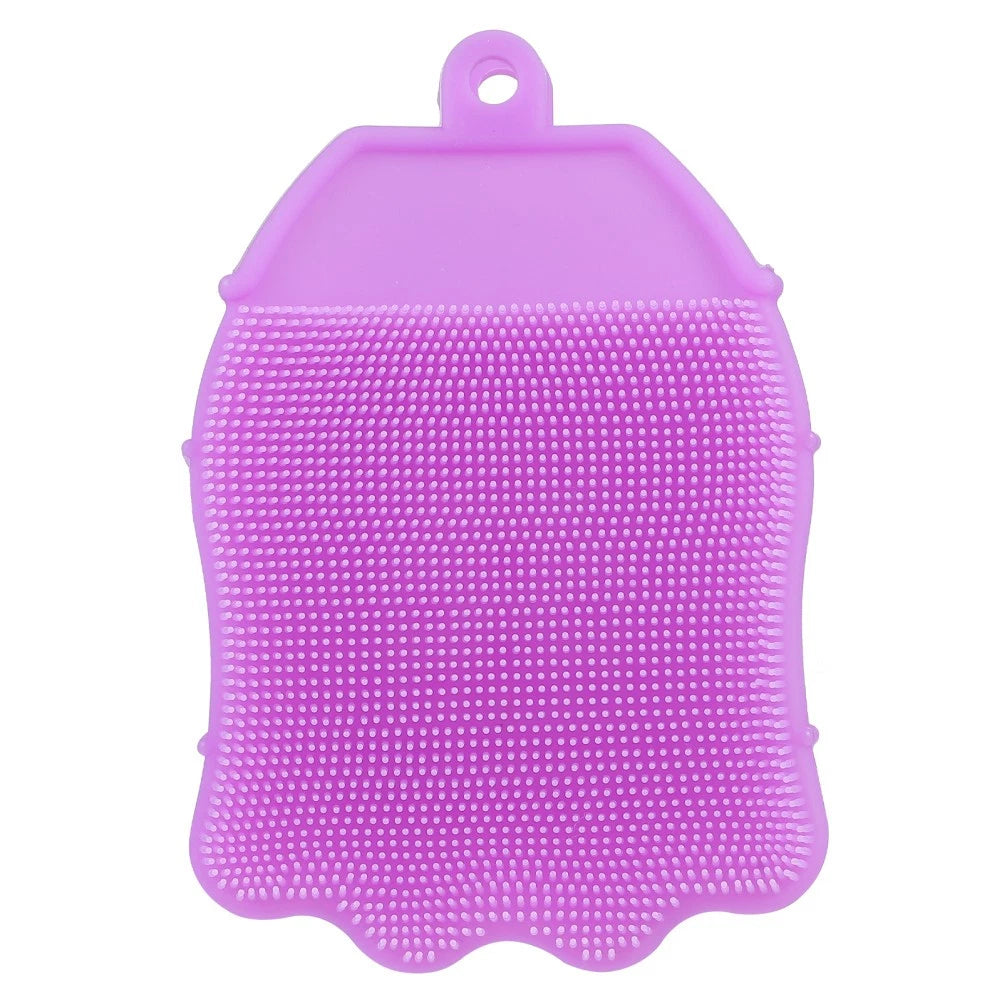 Silicone Hair Shampoo Child Baby Bath Brush Infant Massage Scrubber