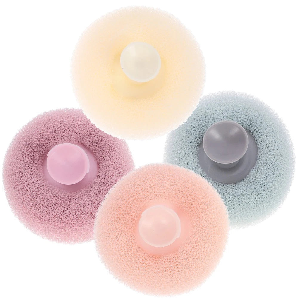 4Pcs Shower Scrubber Shower Tool Shower Brush With Suction Cup Bathing Tool