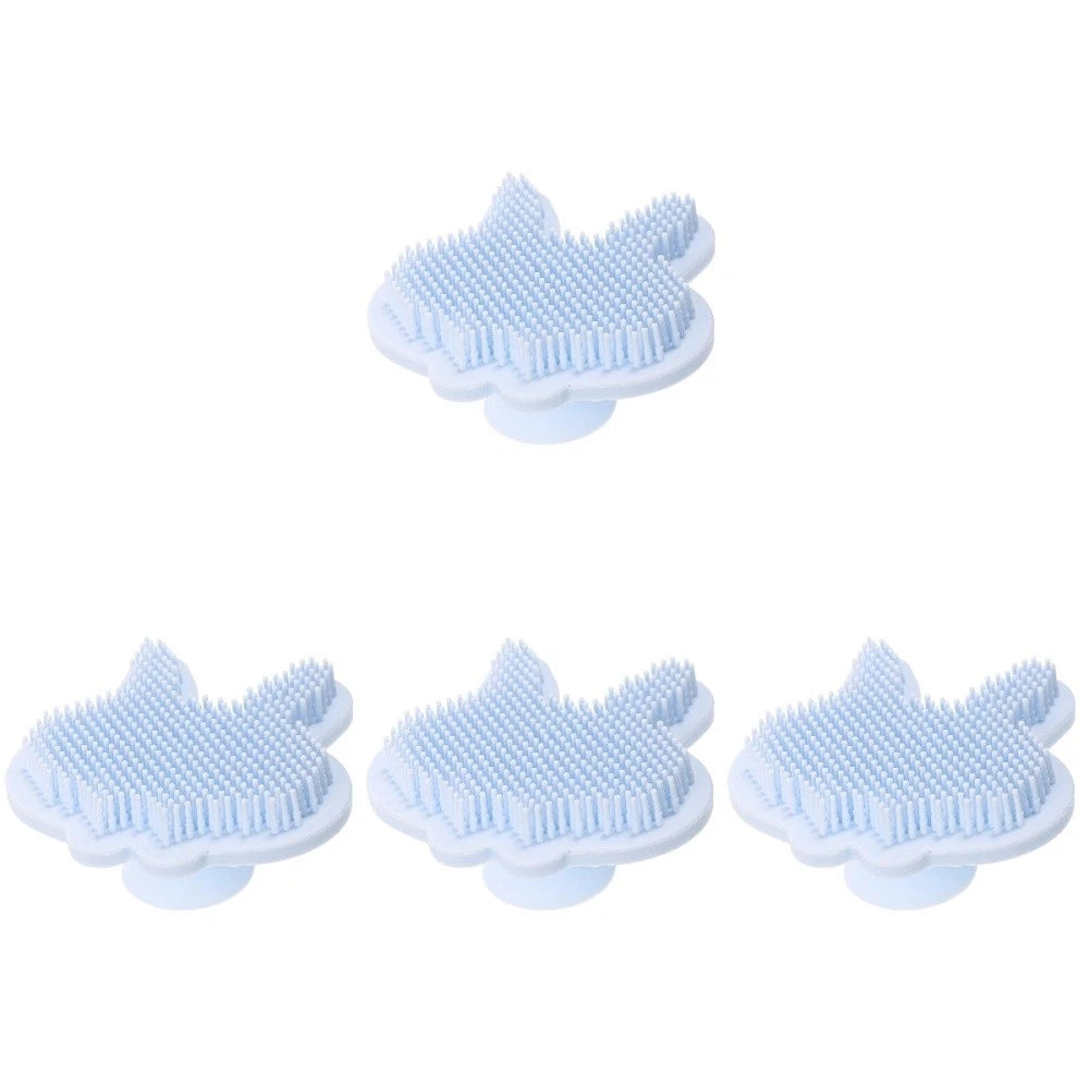 Silicone Bath Brush Child Baby Shower Exfoliating Scrubber Brushes