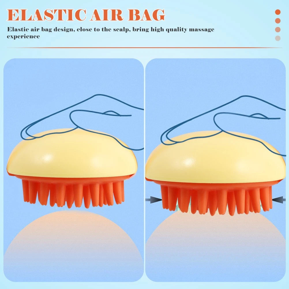 2pcs Bath Brush Massage Scrubber Shower Body Brush Silicone Cleaning Scrubber