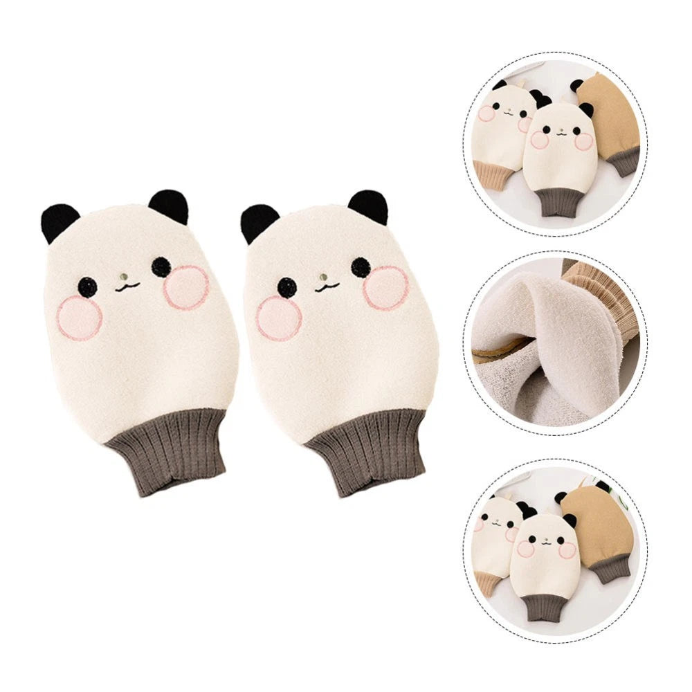 2 Pcs Back Scrub Bath Towel Body Exfoliator Mitt Child Practical Brush