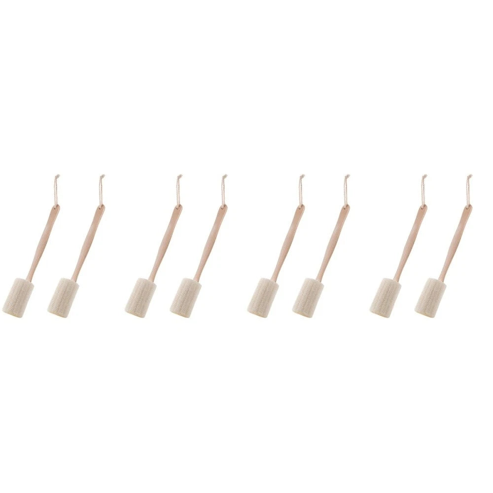 2Pcs Loofah Back Scrubber with Long Handle for Shower Bath Exfoliation