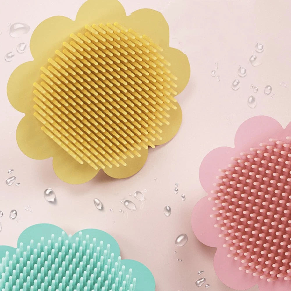 Silicone Baby Bath Brush Washing Brush Portable Bath Supplies for Baby