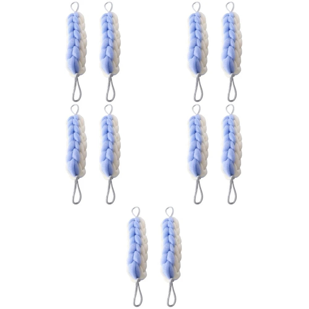 2 Pcs Bath Bar Man Wall Mounted Exfoliating Brush Loofah Back Scrubber Shower