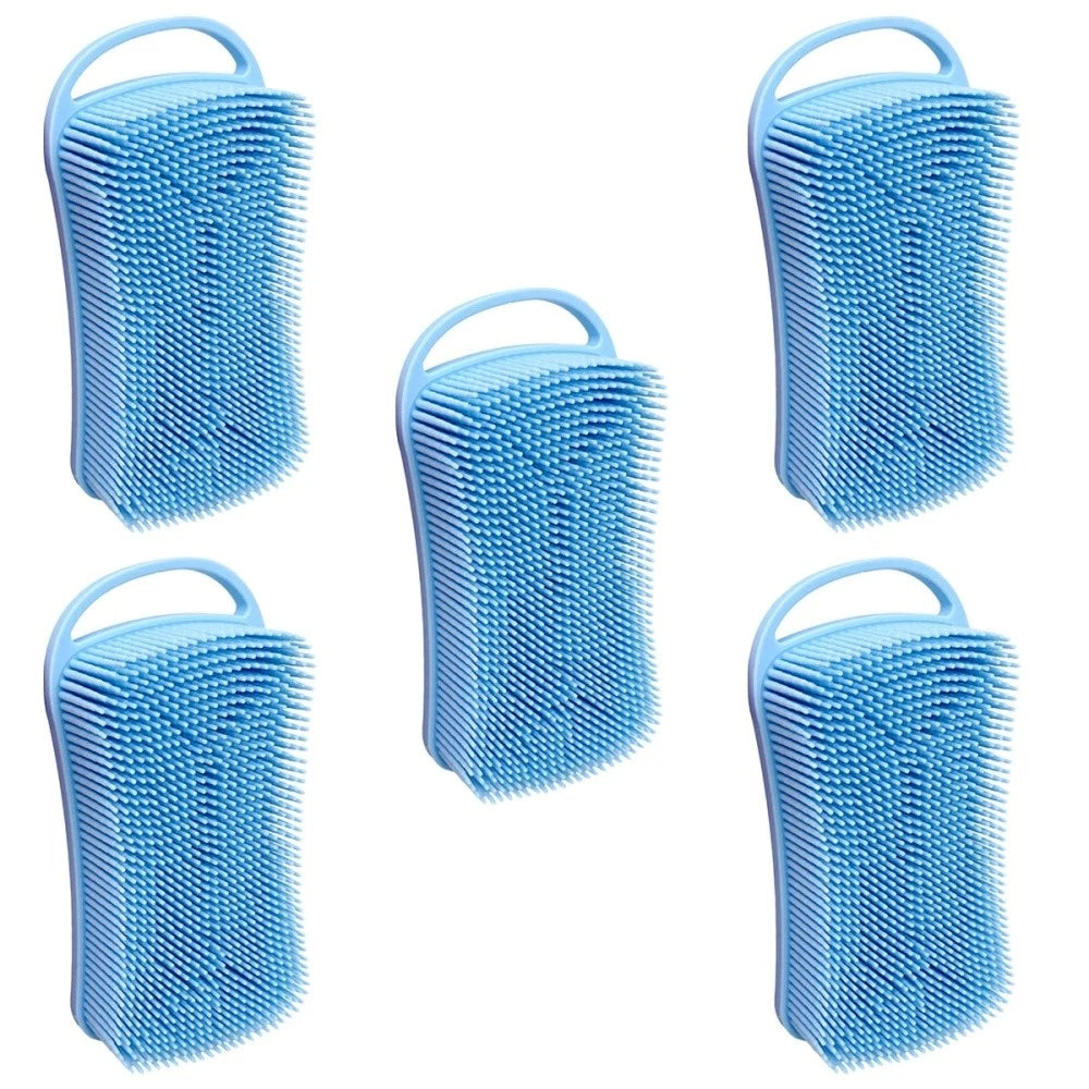 Silicone Bath Brush Baby Man Shower Scrubber for Nourishing Shampoo