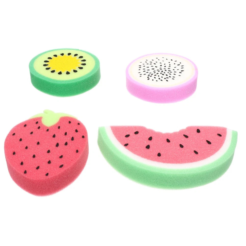 4 Pcs Bath Accessories Shower Sponges Fruit Cotton Miss Body for Cute Loofah