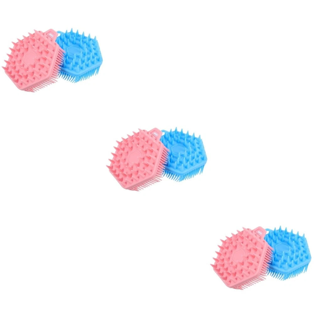 2 Pcs Bath Massage Brush Man Silicone Scrubber Men Bathing Accessories
