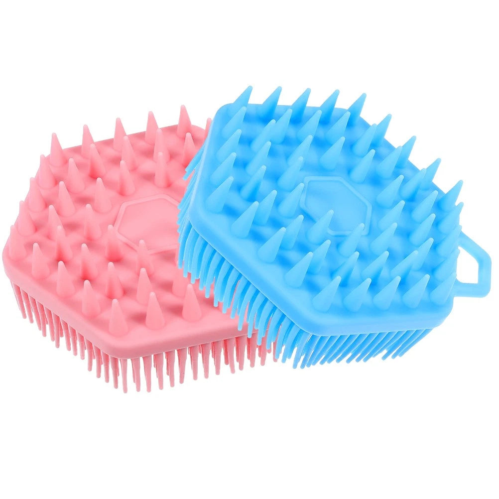 2 Pcs Bath Massage Brush Man Silicone Scrubber Men Bathing Accessories