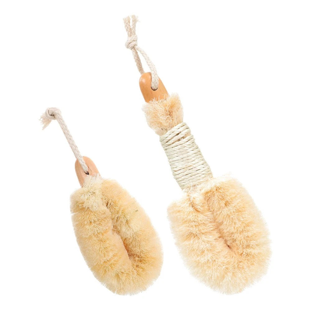 2 Pcs Silk Bath Brush Exfoliating Shower Body Brushes Miss Man Scrubbers for