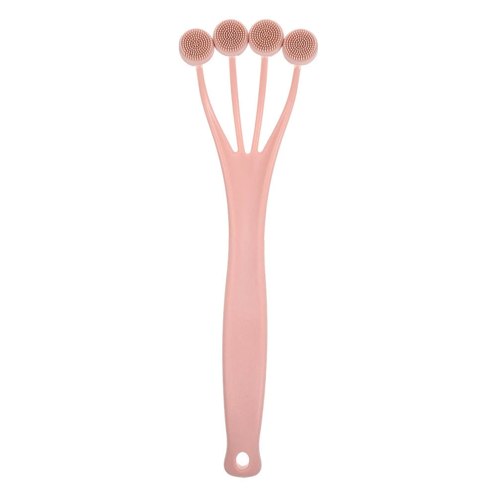 Exfoliating Bath Brush Scrubber for Body Shower with Long Handle