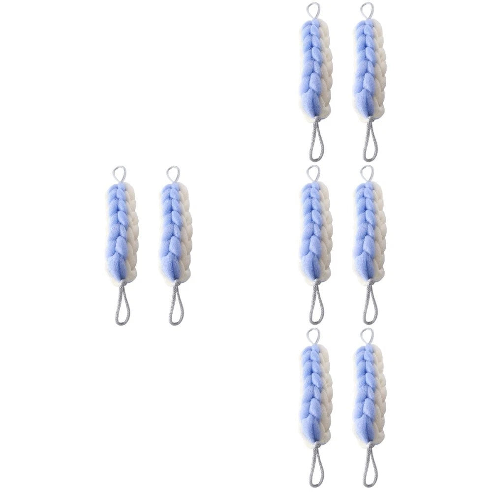 2 Pcs Bath Bar Man Wall Mounted Exfoliating Brush Loofah Back Scrubber Shower