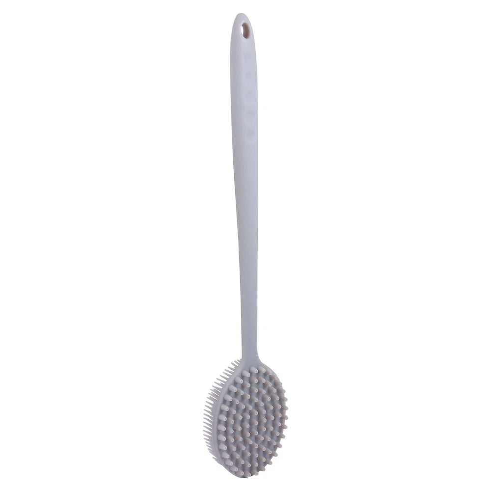1Pc Bath Brush with Long Handle Bath Body Brush Silicone Back Scrubber