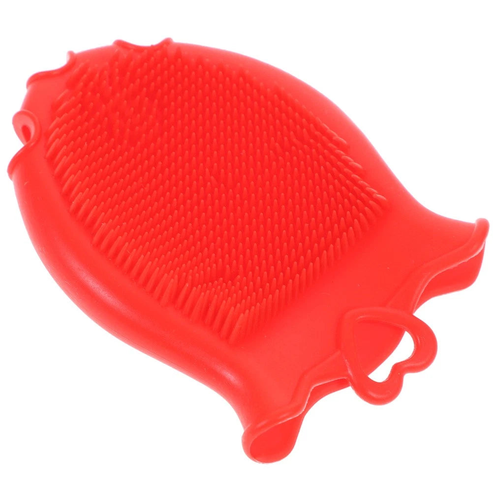 Silicone Shampoo Brush Baby Bath Shower Brushes for Exfoliating Scrubber