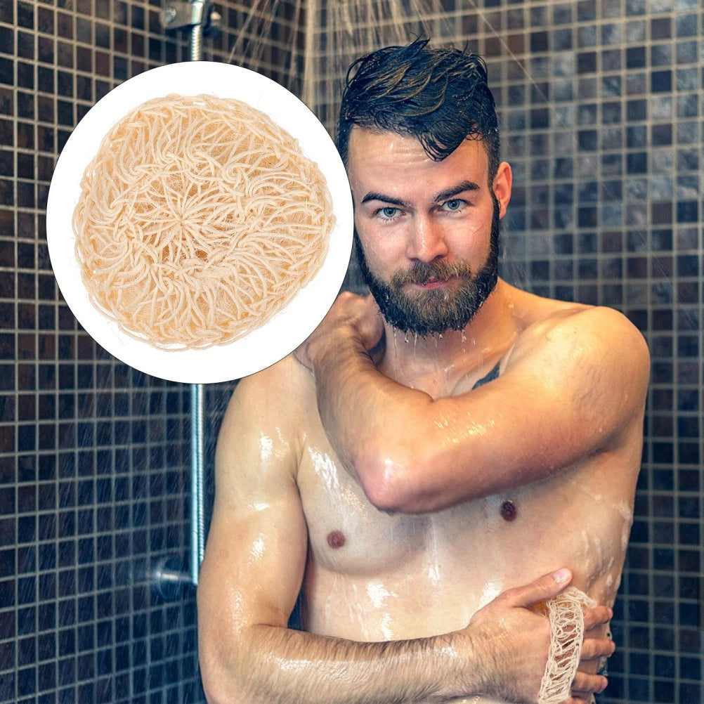2 Pcs Sisal Bath Brush Man Body Scruber Back Cleaners Bathing Balls