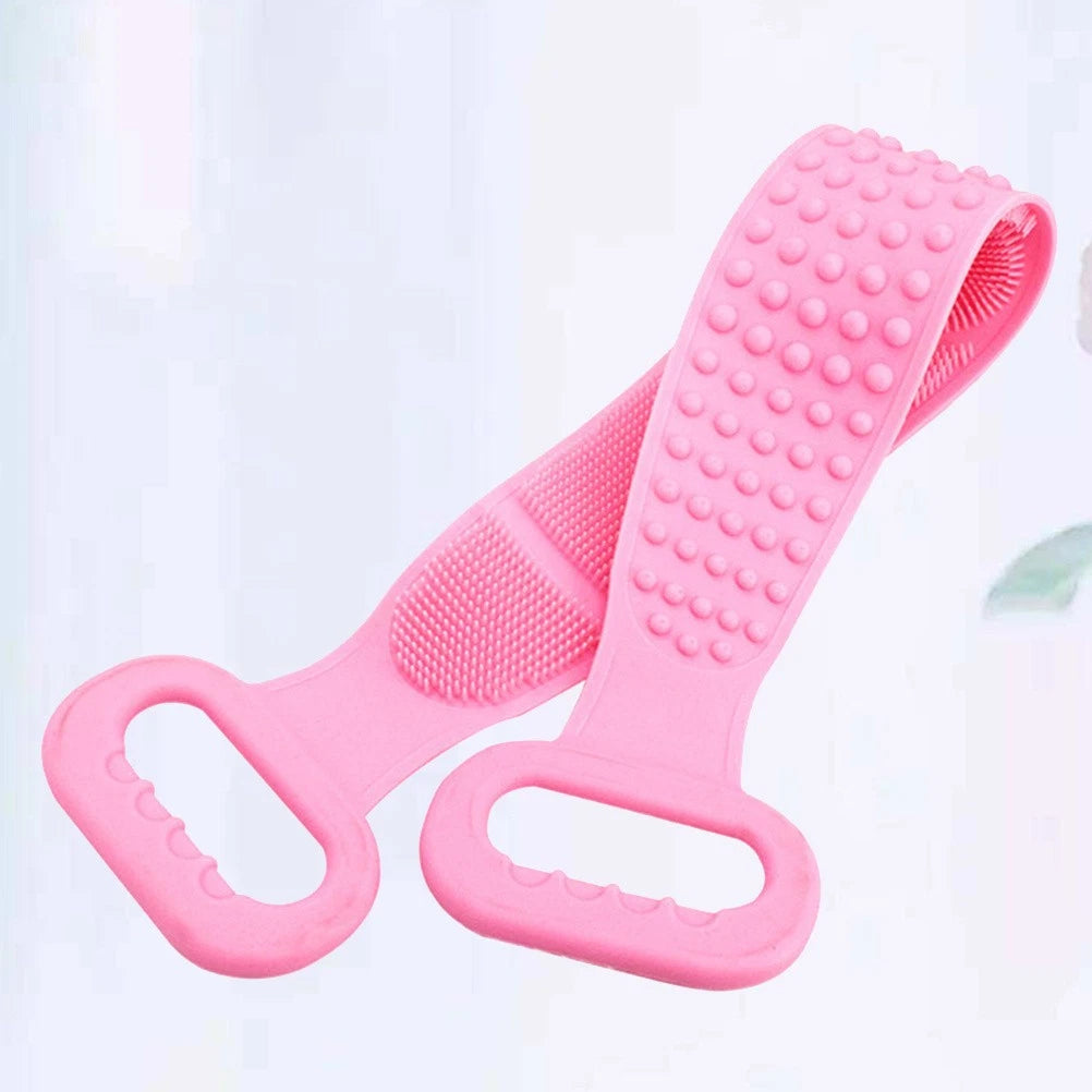 Silicone Exfoliate Pull Back Scrubber Long Bath Brush Massager Belt for Shower