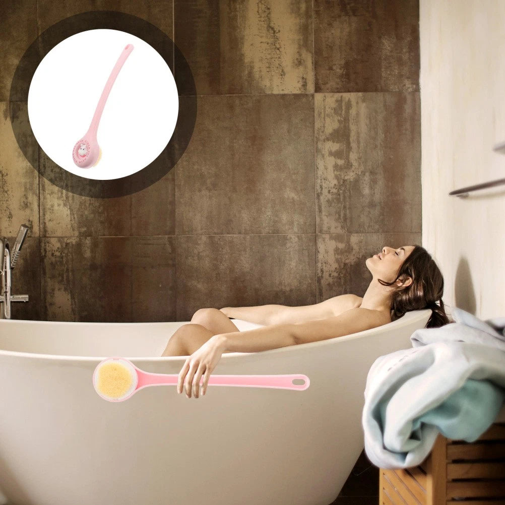 Bath Brush Girl Body Exfoliator Scrubber Lotion Applicator for Back