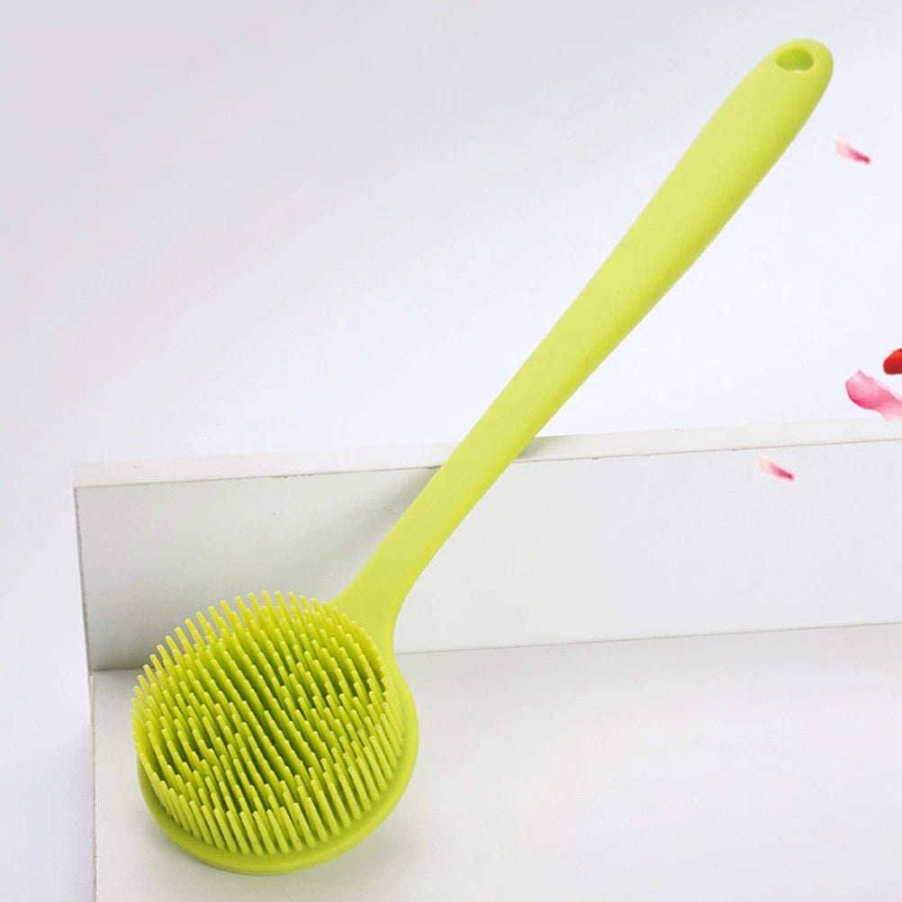 Silicone Body Brush Long Handle Shower Brush Body Scrub Bath Brush for Back