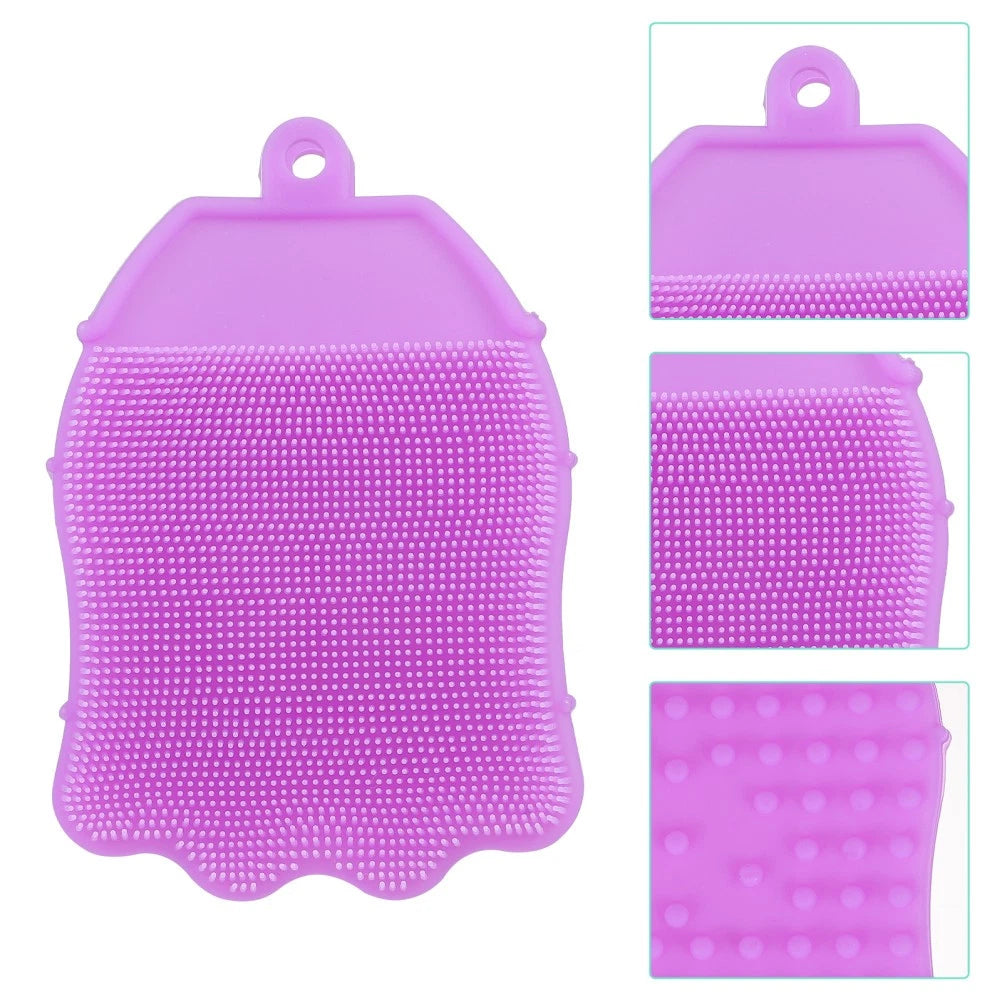 Silicone Hair Shampoo Child Baby Bath Brush Infant Massage Scrubber