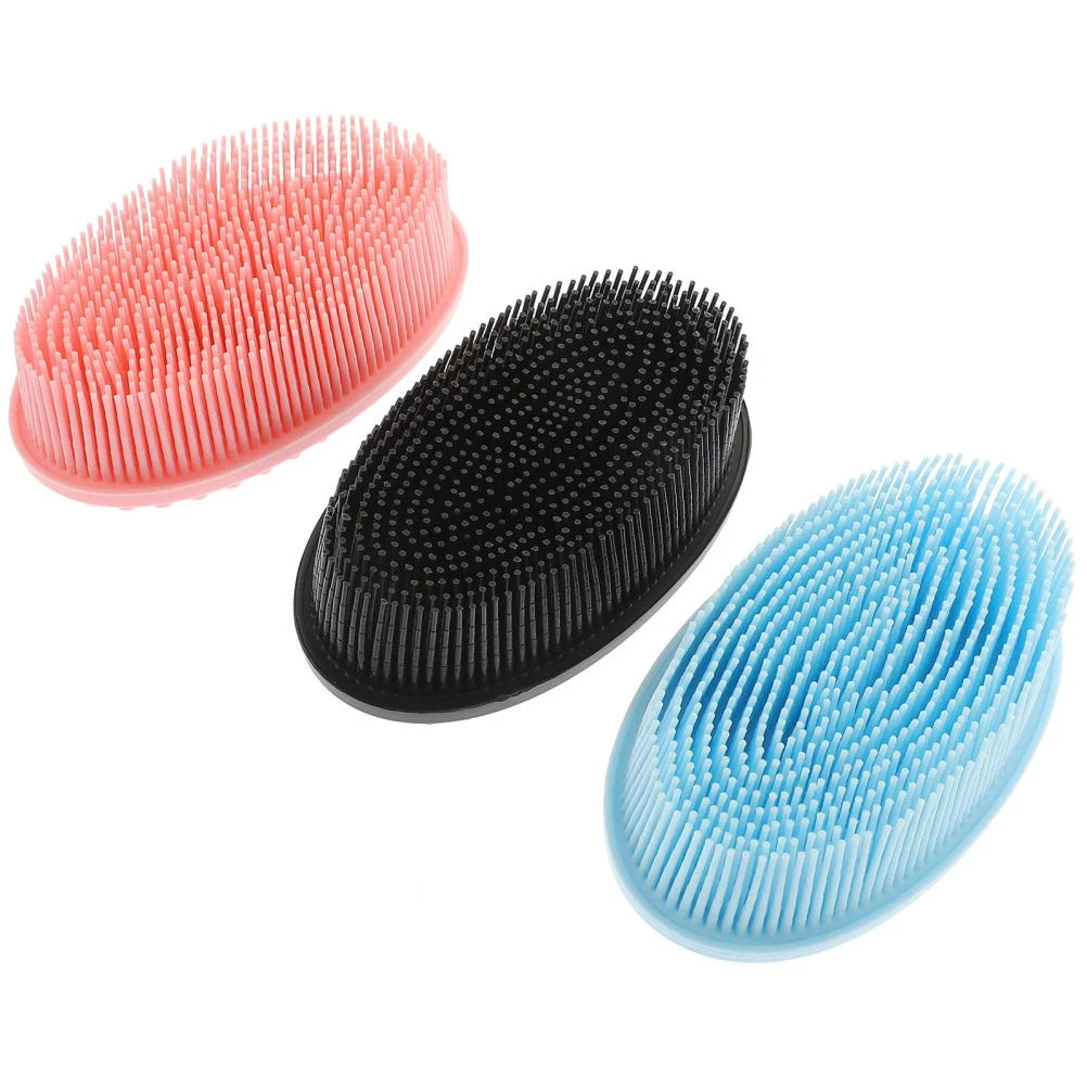 3 Pcs Shampoo Bath Brush Child Body Scrub Shower Scrubber for Men