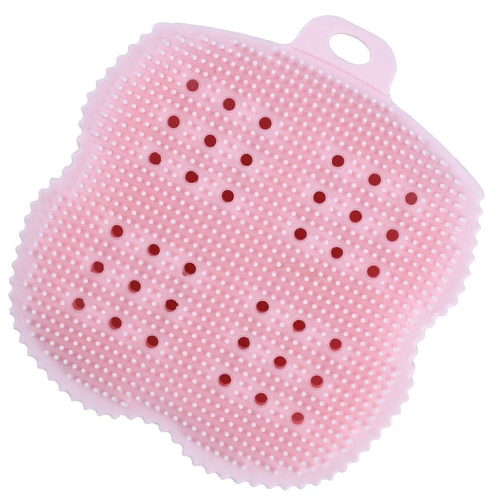 1PC Silicone Bath Towel Portable Bathing Back Rubs Brush Bathing Artifact