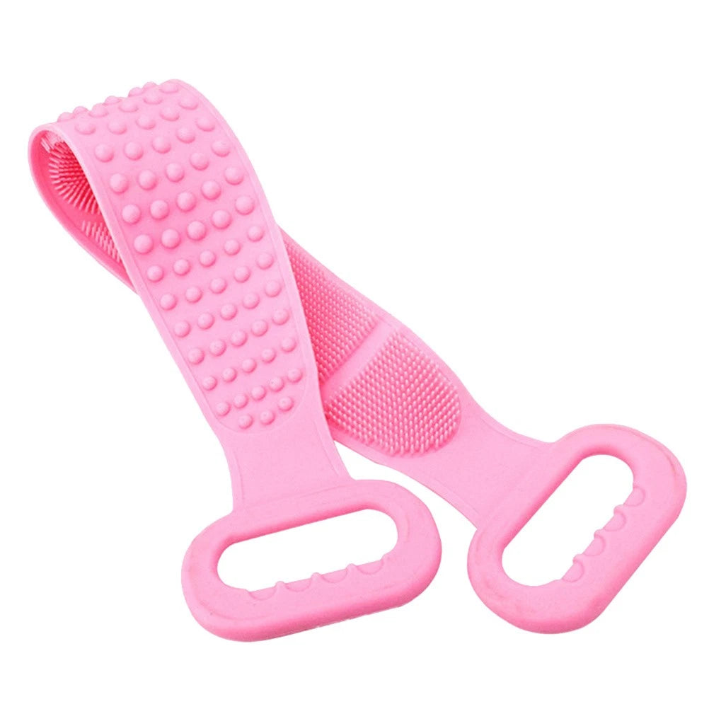 Silicone Exfoliate Pull Back Scrubber Long Bath Brush Massager Belt for Shower