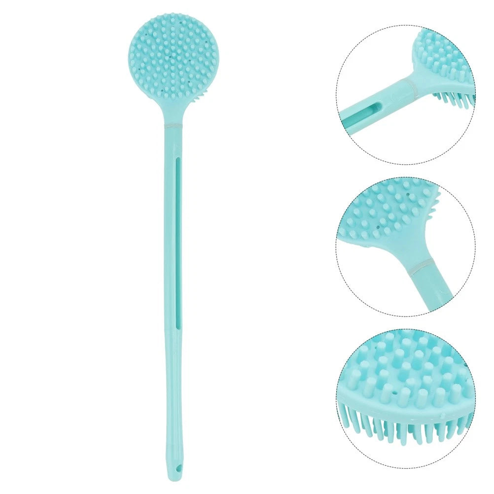 1pc Shower Brush Silicone Exfoliating Brushes Back Scrubber Bathing Accessories