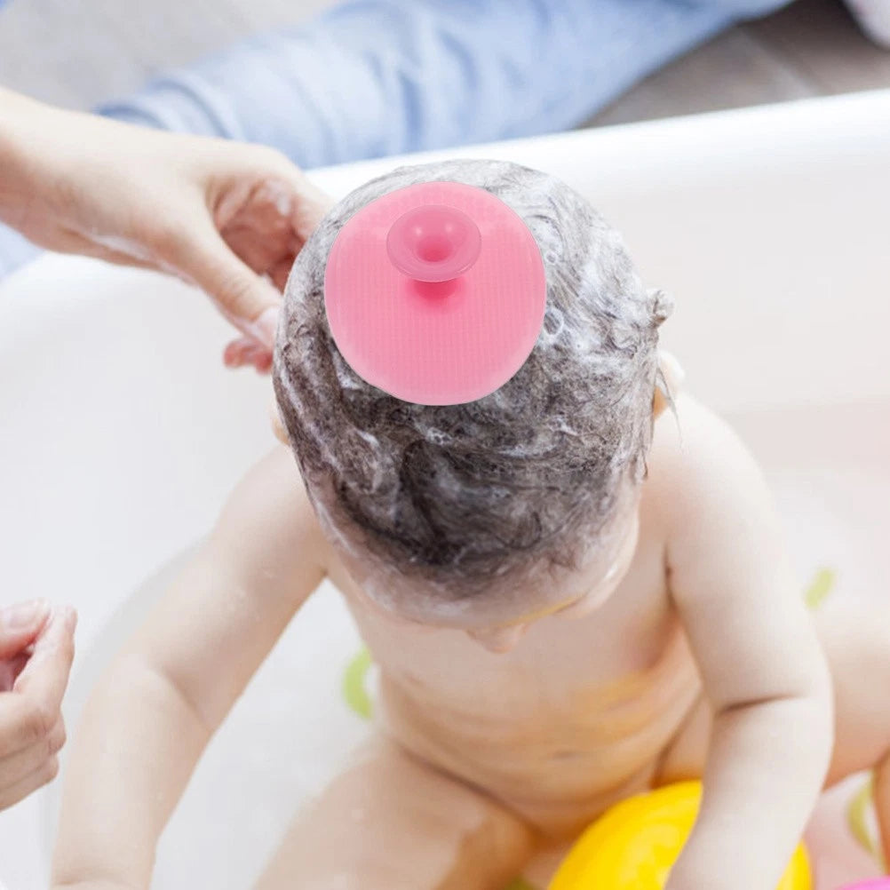 Baby Bath Brush Gentle Cleanser Cleansing Silicone Shower Scrubber Massage