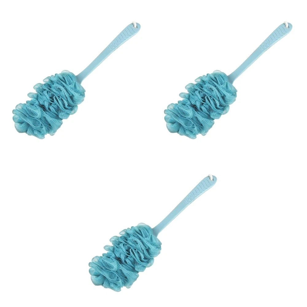 Bath Brush and Towel Body Shower Back Scrubber Scrubbing Long Handle
