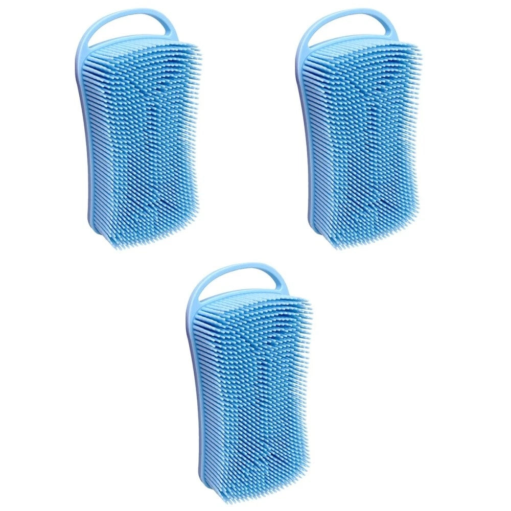 Silicone Bath Brush Baby Man Shower Scrubber for Nourishing Shampoo