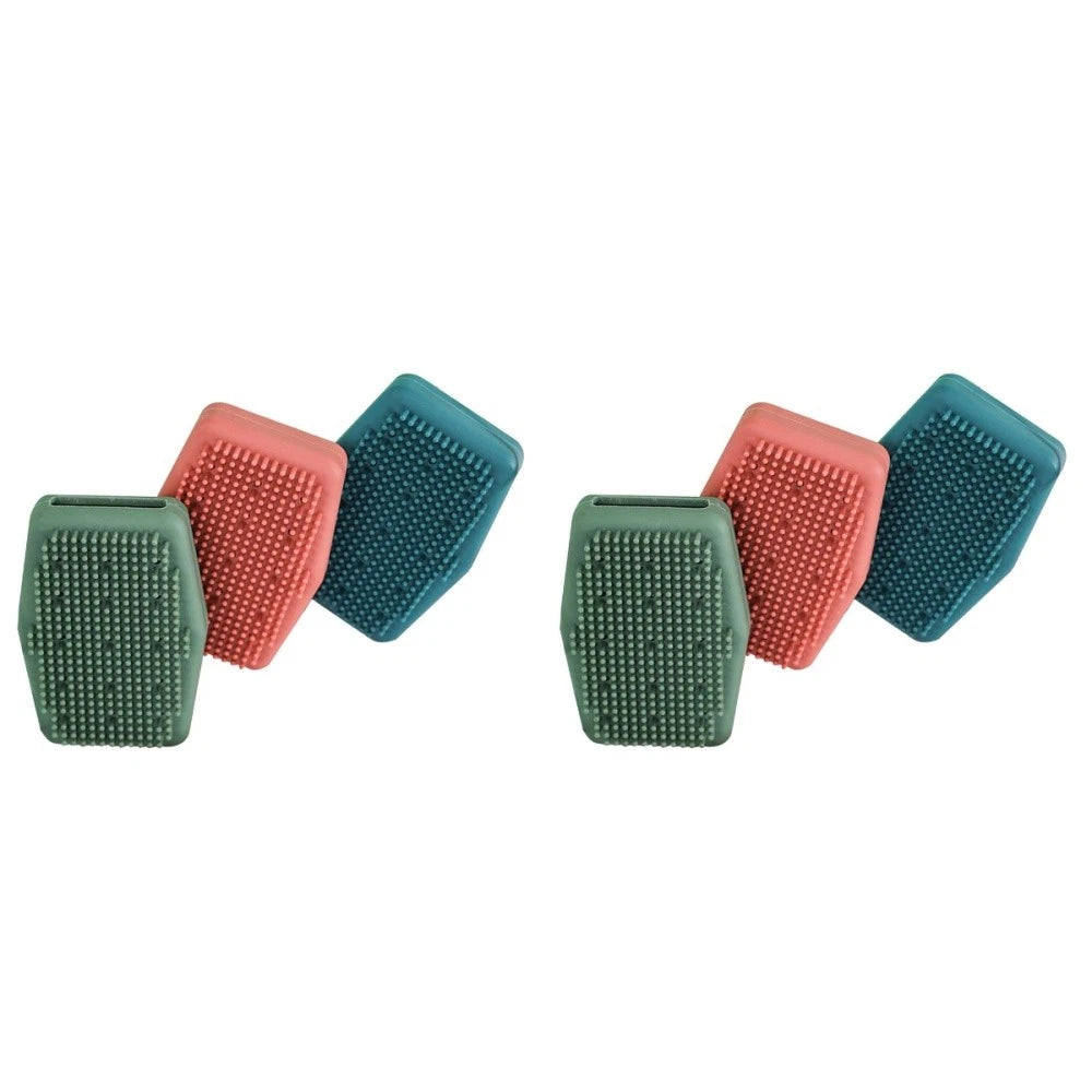 3 Pcs Silicone Bath Brush Man Bathing Brushes Cleaning Scrubbers