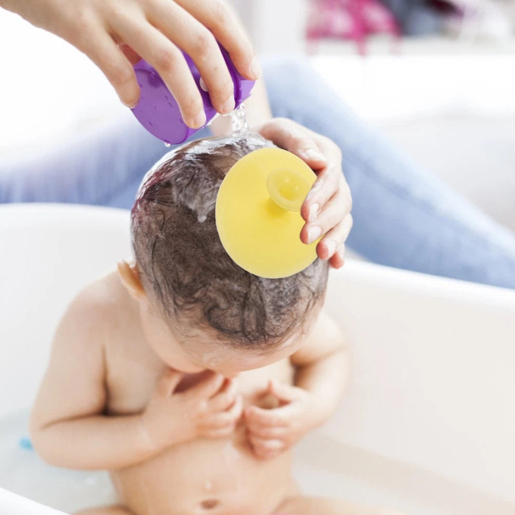 Baby Bath Brush Gentle Cleanser Cleansing Silicone Shower Scrubber Massage