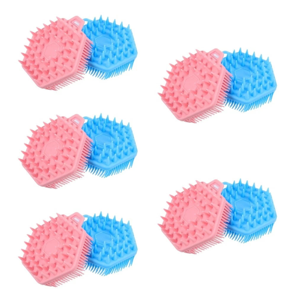2 Pcs Bath Massage Brush Man Silicone Scrubber Men Bathing Accessories