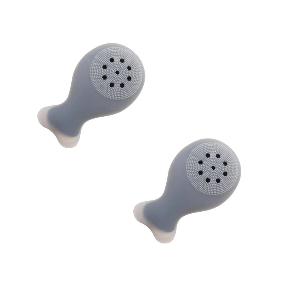 Silicone Bath Handle Back Rub Massager Shower Cleaning Brush