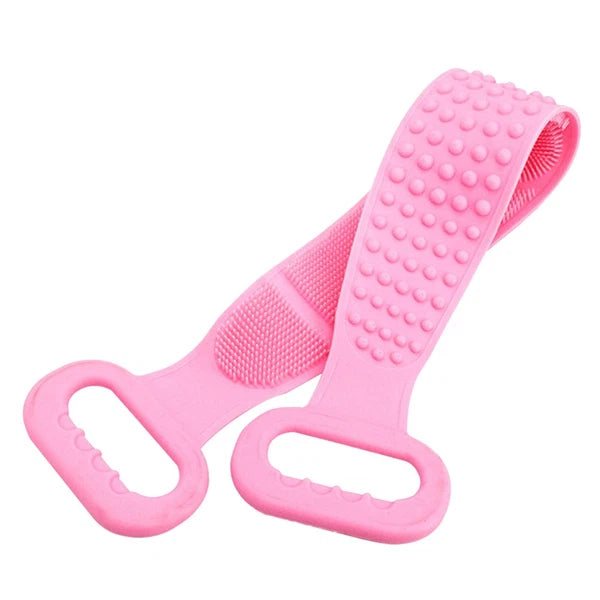 Silicone Exfoliate Pull Back Scrubber Long Bath Brush Massager Belt for Shower