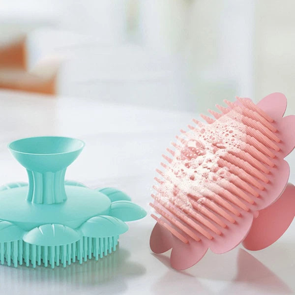 Silicone Baby Bath Brush Washing Brush Portable Bath Supplies for Baby
