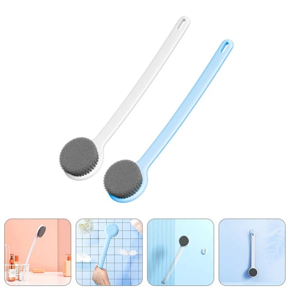 2 Pcs Bath Brush Body Shower Back Scrubber Bathing Supplies Cleaning Scrubbers