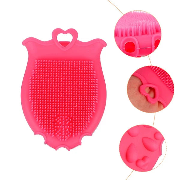 Silicone Shampoo Brush Baby Bath Shower Brushes for Exfoliating Scrubber
