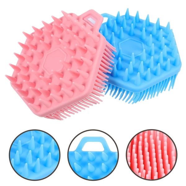 2 Pcs Bath Massage Brush Man Silicone Scrubber Men Bathing Accessories