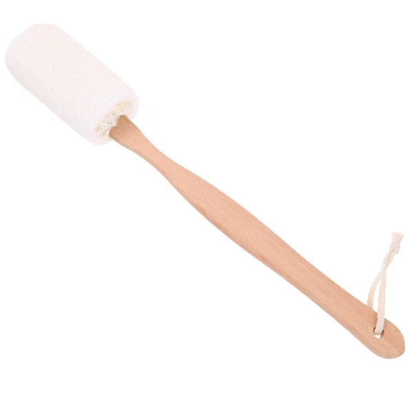 Loofah Bath Brush with Handle for Gentle Exfoliating Back Scrubber