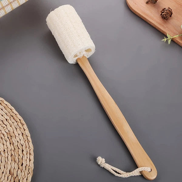 2Pcs Loofah Back Scrubber with Long Handle for Shower Bath Exfoliation