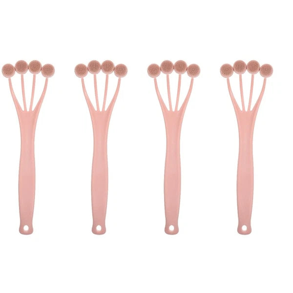 Exfoliating Bath Brush Scrubber for Body Shower with Long Handle