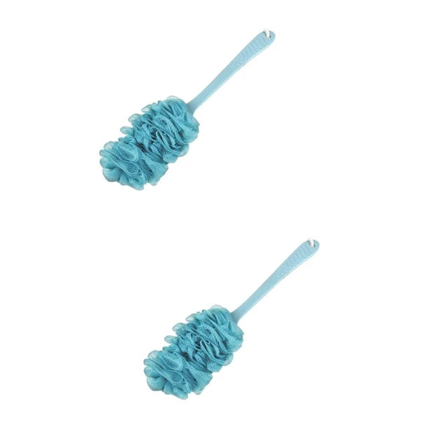 Bath Brush and Towel Body Shower Back Scrubber Scrubbing Long Handle