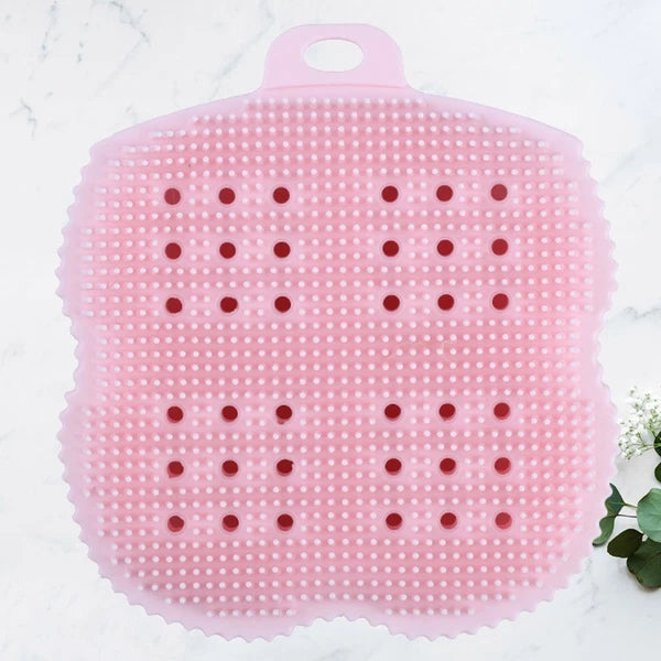 1PC Silicone Bath Towel Portable Bathing Back Rubs Brush Bathing Artifact