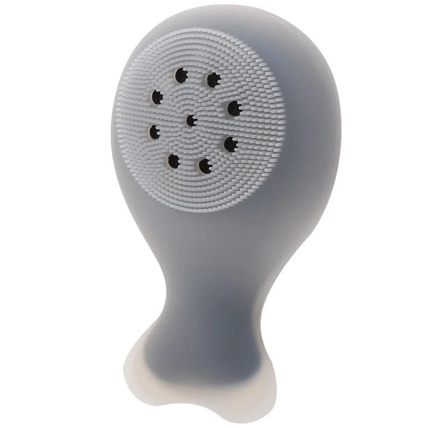 Silicone Bath Handle Back Rub Massager Shower Cleaning Brush