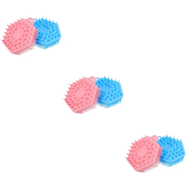 2 Pcs Bath Massage Brush Man Silicone Scrubber Men Bathing Accessories