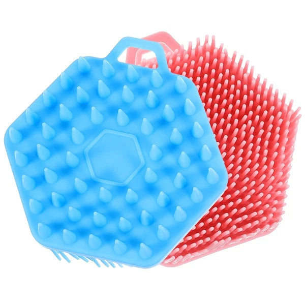 2 Pcs Bath Massage Brush Man Silicone Scrubber Men Bathing Accessories