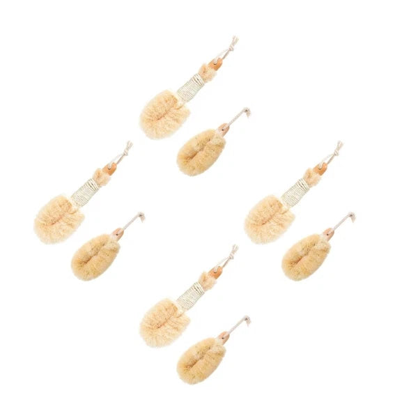 2 Pcs Silk Bath Brush Exfoliating Shower Body Brushes Miss Man Scrubbers for