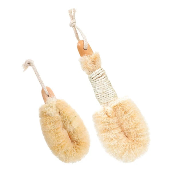 2 Pcs Silk Bath Brush Exfoliating Shower Body Brushes Miss Man Scrubbers for