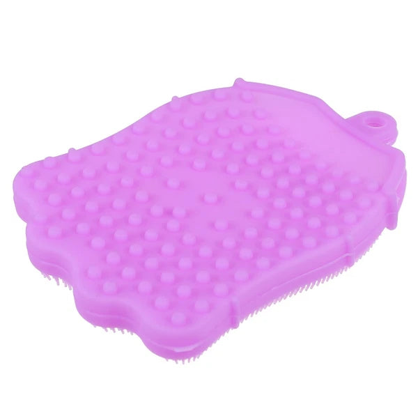 Silicone Hair Shampoo Child Baby Bath Brush Infant Massage Scrubber