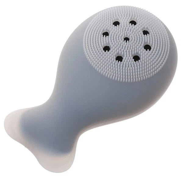 Silicone Bath Handle Back Rub Massager Shower Cleaning Brush